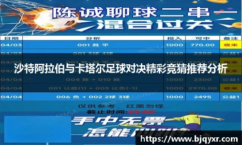 yy易游沙特阿拉伯与卡塔尔足球对决精彩竞猜推荐分析